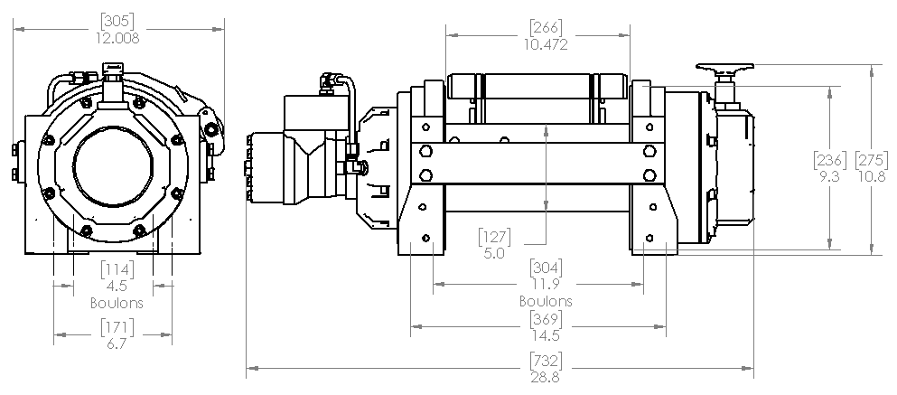 Treuil hydraulique Capital Winch HWV15000