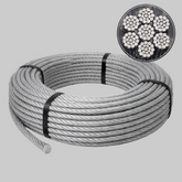 1/4" x 150' Galvanized Steel Winch Cable – 7x19