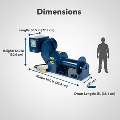 3000 lb 120V Electric Winch My-Te AC36B