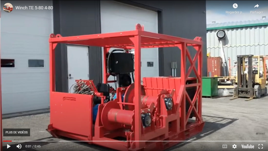 Charger la vidéo : Treuil hydraulique avec moteur diesel
