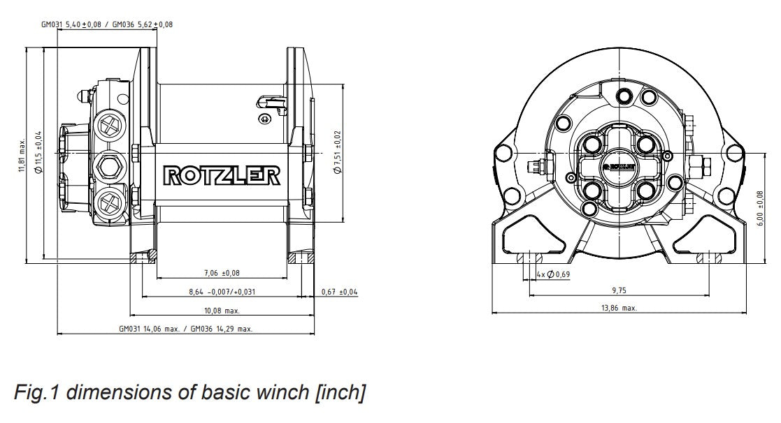 Rotzler Ti2 hydraulic winch