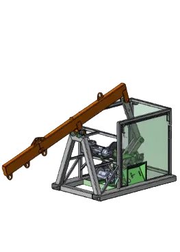 Hydraulic crank system drawing