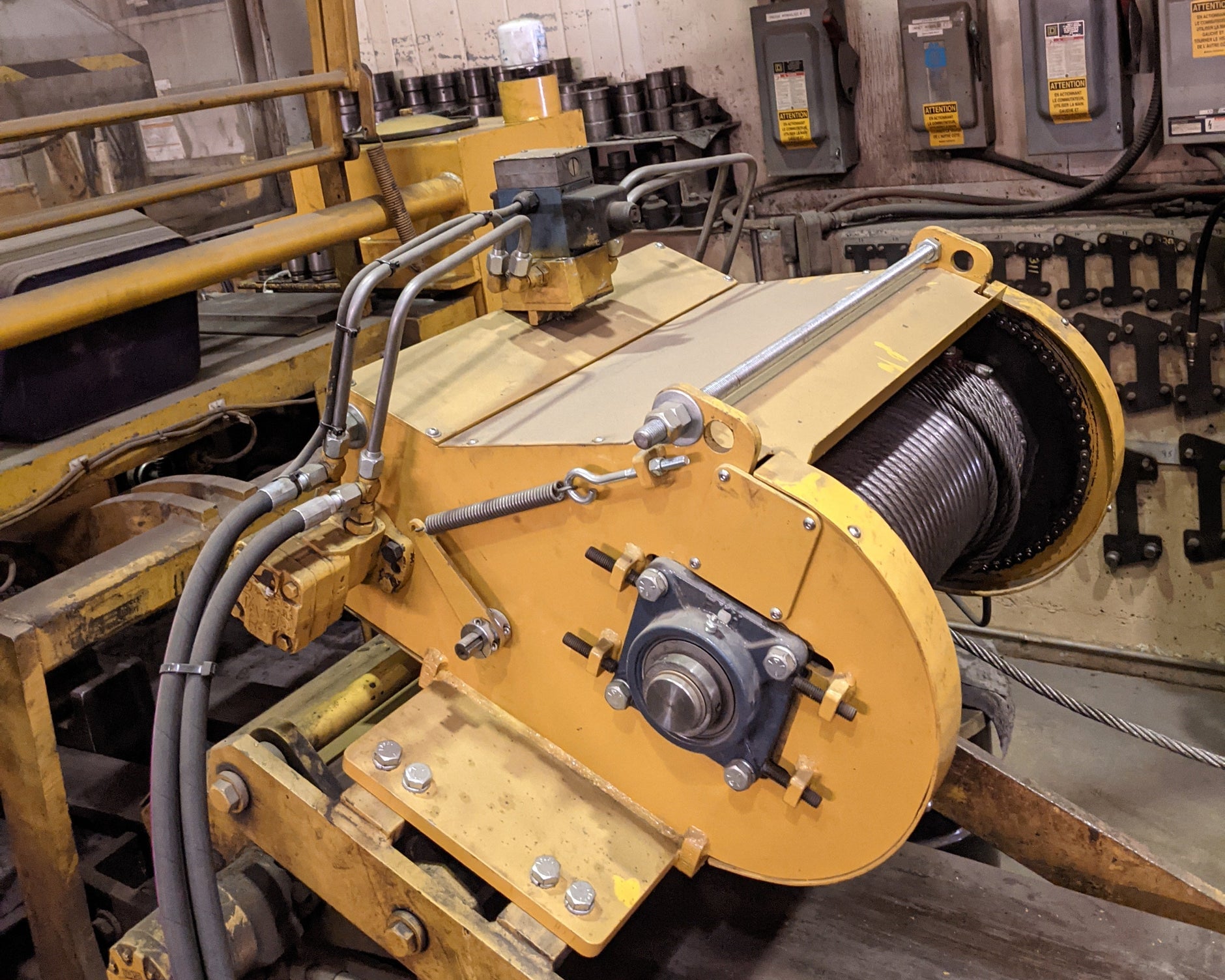 Custom-fabricated winch assembly