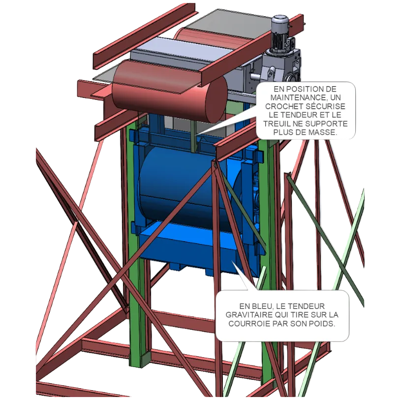 Structure de treuil fabriquée pour S. Huot