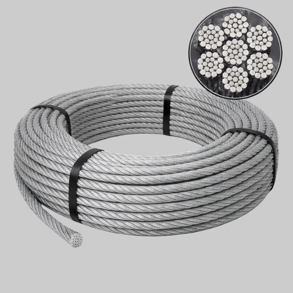 Câble d’acier 5/16" x 150' – 7x19 galvanisé