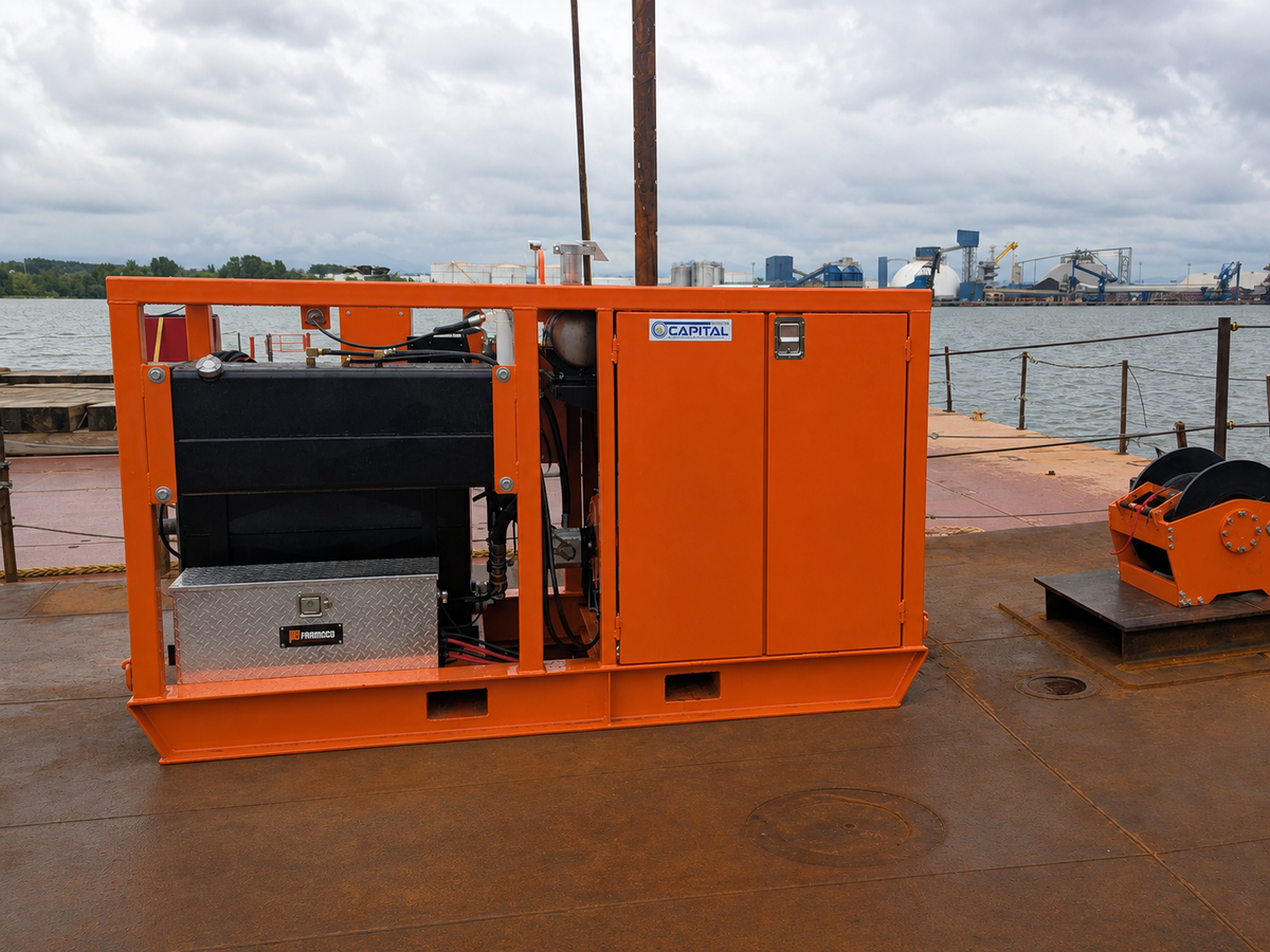 30 GPM Diesel Hydraulic Power Unit for Dual Winches – Capital Winch
