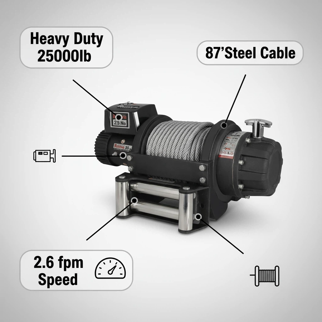 Electric winch Capital Winch EWB25000 12V