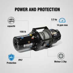 Treuil 12V 1100 lb EH1100 - Capital Winch