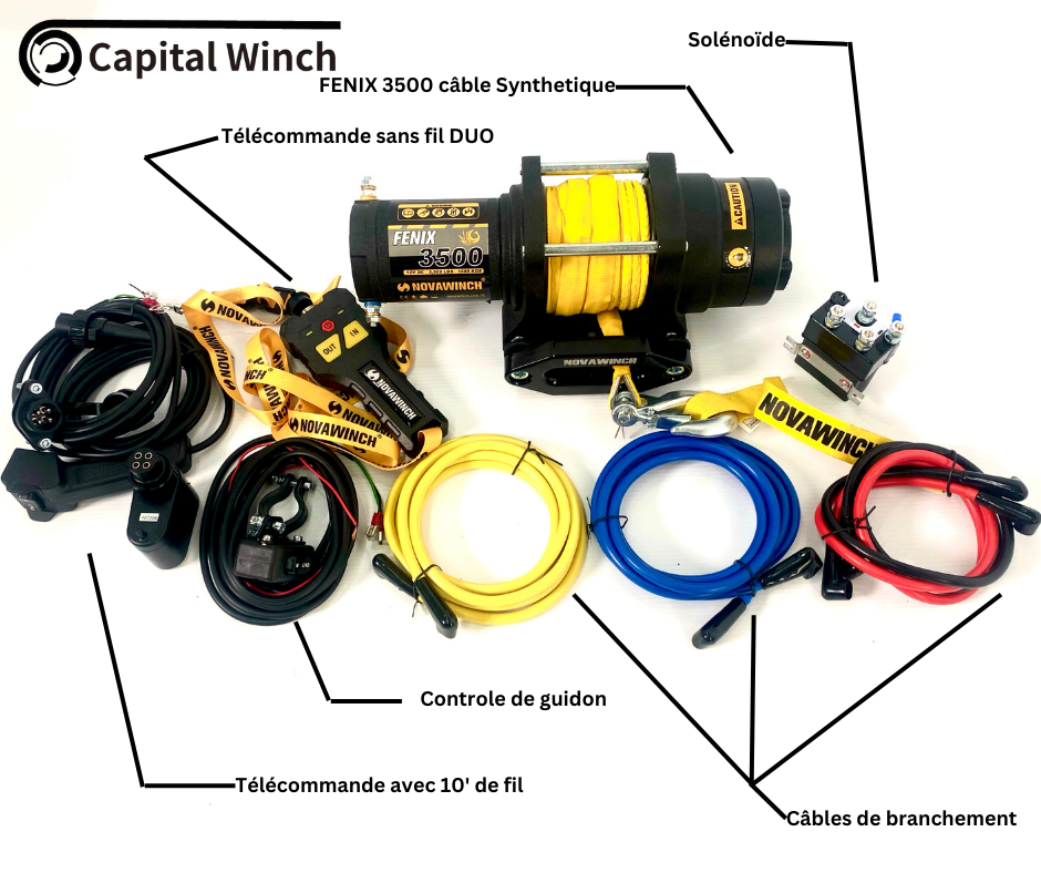 FĒNIX 3500 Synthetic Rope Winch